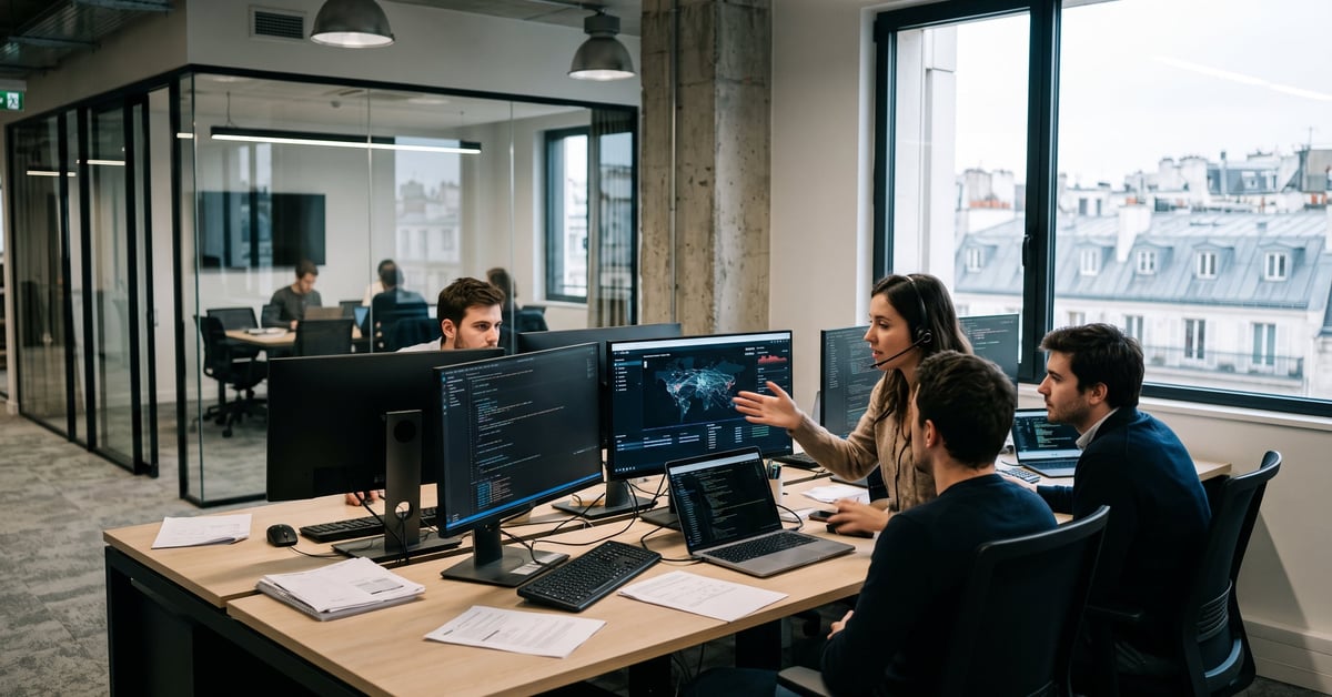 Entreprise de cybersécurité à Paris — expert en sécurité informatique dans un environnement professionnel moderne