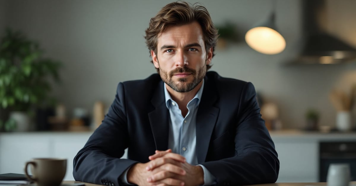 Entretien annuel d'évaluation entre un manager et un employé dans un bureau moderne